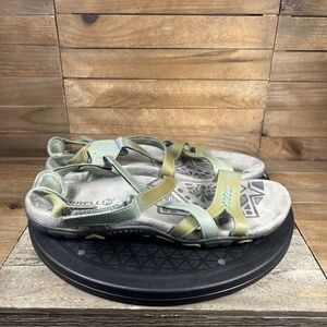 Merrell Women's Size 9 Blue Dove Strappy Slingback Leather Sandals Green Comfort